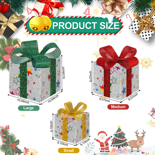 Cajas De Regalo Navideñas Iluminadas Nolakmi Con Control Rem