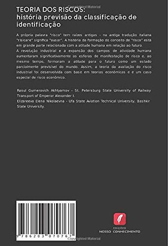 Teoria Dos Riscos: Historia Previsao Da Classificacao De Ide