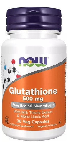 Tienda Oficial Glutatión / Glutathione 500mg Now 30cap