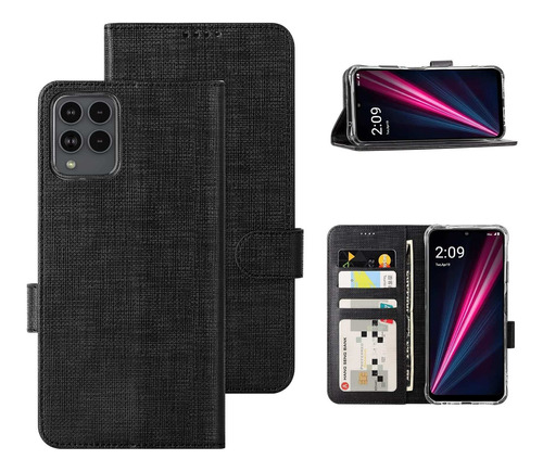 Foluu Funda Para T-mobile Revvl 6 Pro 5g Tipo Cartera Lona