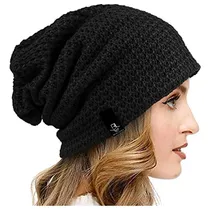 Comprar Gorros Sombreros Y Boinas De Punto Holgado Negro Talla Única