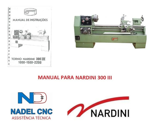 Manual / Catálogo Torno Nardini 300iii | Frete grátis