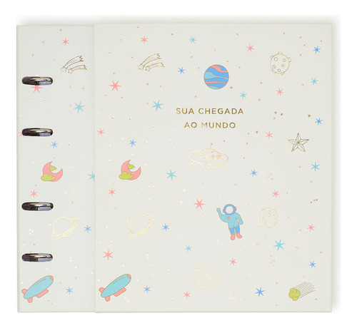 Livro Cicero Álbum Argolado Do Bebê Off White 18x24