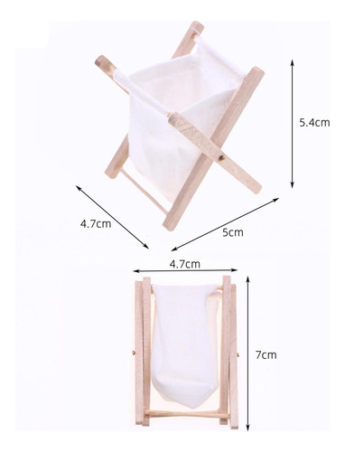 3 Cesta De Lavandería Para Casa De Muñecas Color Sólido