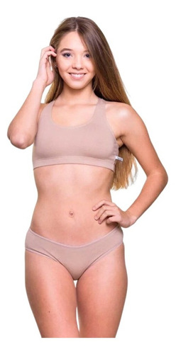 Conjunto Top Deportivo Tiro Corto Nena Algodón Kiero 123