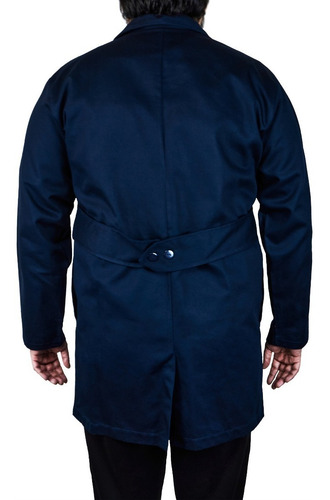 Imagen 2 de 2 de Bata Para Trabajo Industrial Azul Marino 100% Algodón 30-42