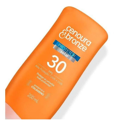 Protetor Solar Fps 30 200ml Cenoura & Bronze