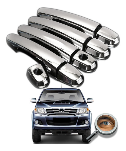 Hilux Corolla / Kit 4 Cubre Manijas Cromadas Tuning Chrome