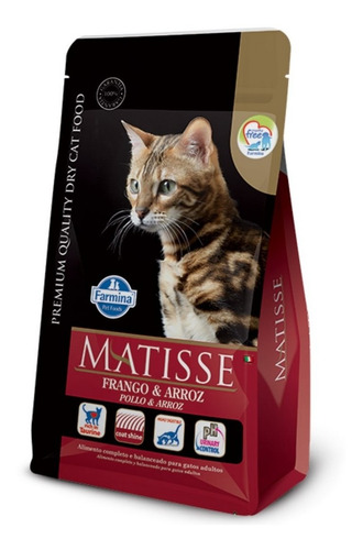 Ração P/ Gato Adulto Frango E Arroz 2kg Matisse