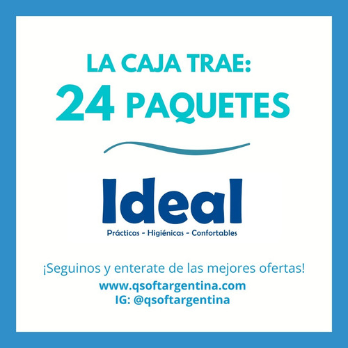 Imagen 2 de 3 de Toallitas Húmedas Ideal Aloe Vera Doypack X50u (24 Paquetes)
