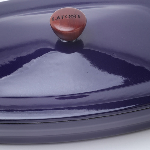 Olla Cacerola Premium Oval Hierro Esmaltado Lafont 3,7 Lts. Color Azul