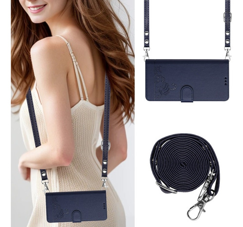 Funda Con Patrón En Relieve De Gato Y Ratón Para Samsung