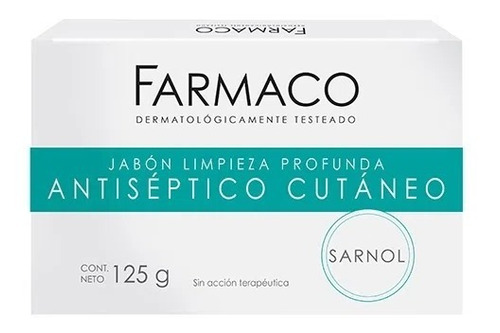 Jabón Farmaco Sarnol Antiseptico Cutaneo 125g