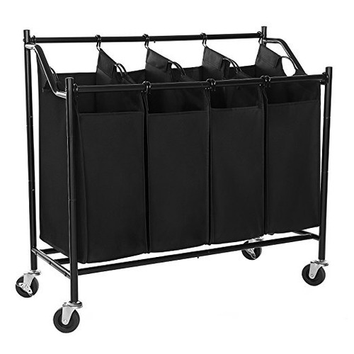 Cesta Songmics Heavy-duty 4-bag Balanceo De Lavandería Clasi