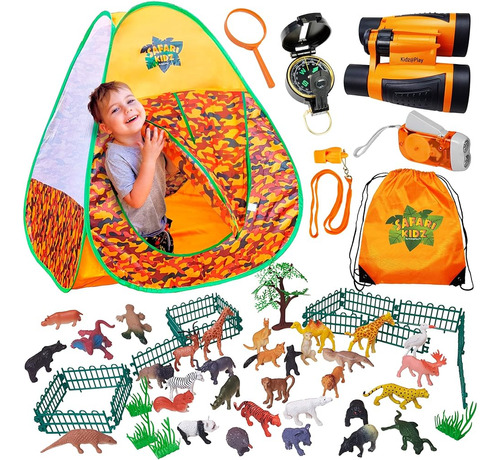 Safari Kidz Outdoor Adventure Tent Set, Kit De Animales De 5