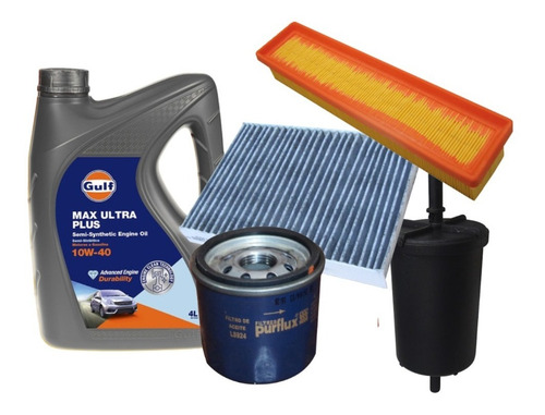 Imagen 1 de 10 de Kit Filtros Aire Nafta Aceite 10w40 4l Clio 2 D4f 1.2 16v