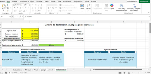 Plantilla Excel Cálculo Isr Personas Físicas.