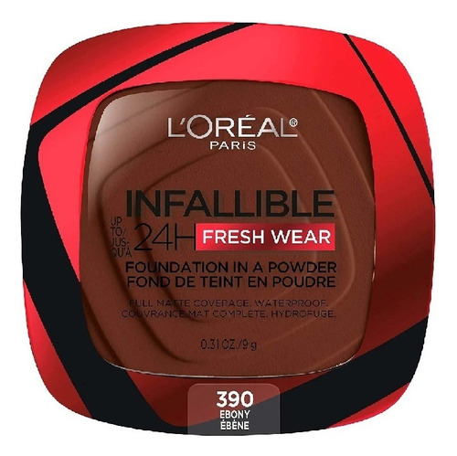 L´Oréal Infallible 24h Fres Wear - g Tono 390 Ebony