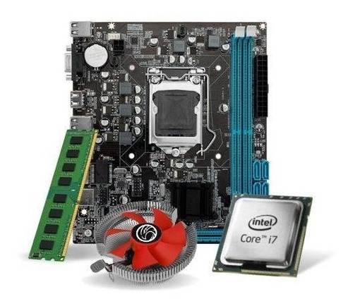 Kit Pl Mãe H61 + Proc I7 2600 + Memoria 8 Gb Ddr3 + Cooler