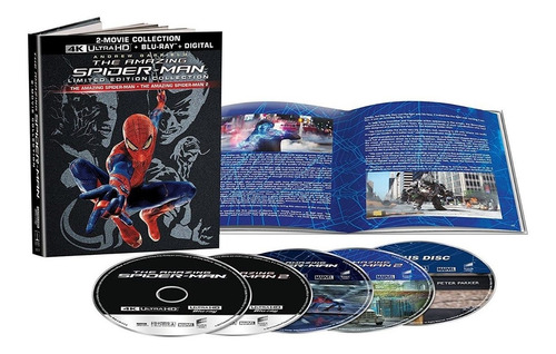 4k Ultra Hd + Blu-ray The Amazing Spiderman 1 & 2 Digibook