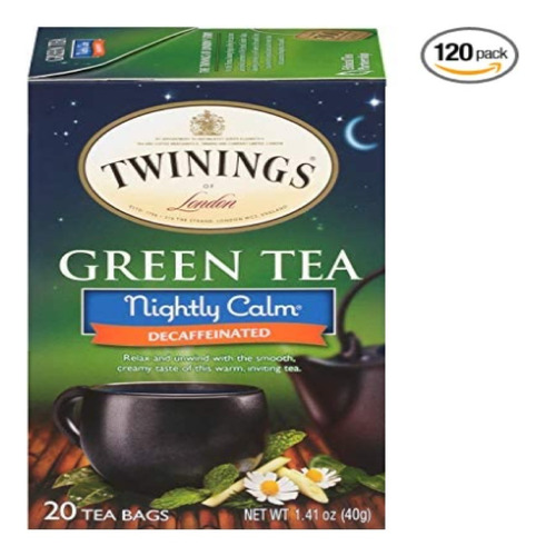 Té Verde Decaf Para Dormir 6 Cajas X20 Uds C/u 240gr