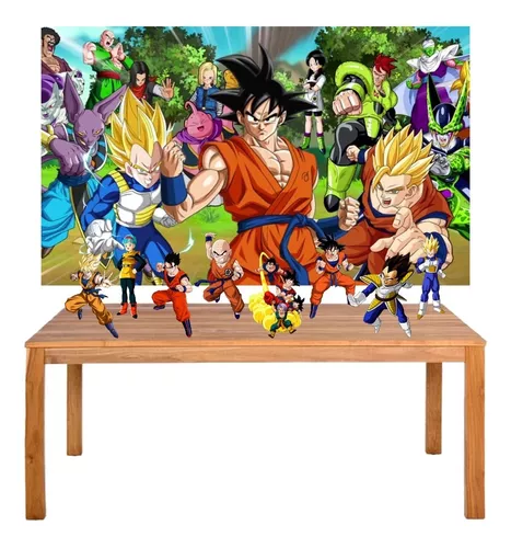 Painel de Quadros Decorativos Festa Dragon Ball - 4 UnidadesMimo Festas