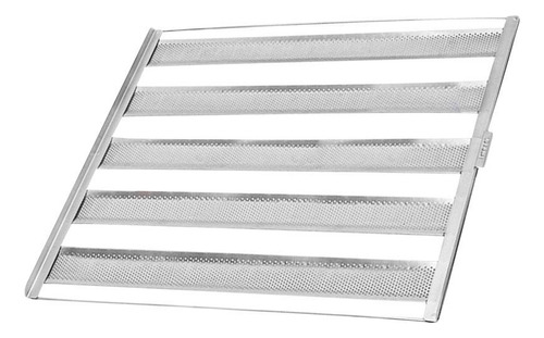 10 Esteiras Pão Francês 5 Talas Alumínio 7cm 50g 58x70 Imeca Cor Cinza