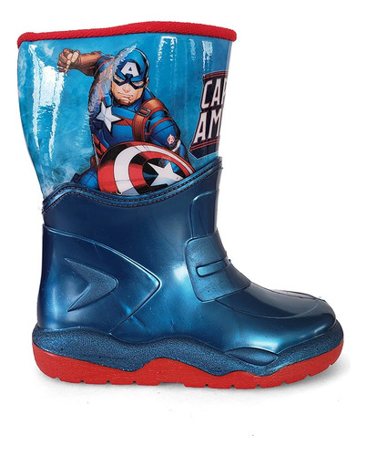 Bota Lluvia Capitán America Niño Azul Bubblegummers 4808-613