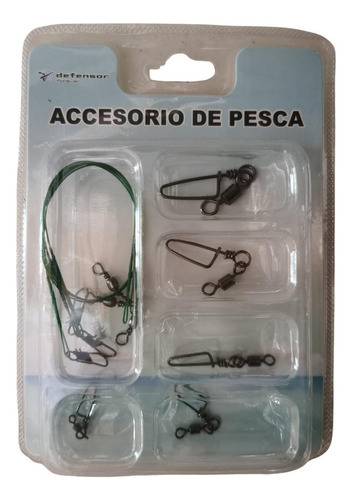 Set De Snap Con Chicote Accesorio De Pesca