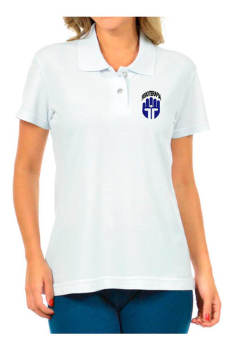 Camisa Polo Feminina Logo Simbolo Curso Fisioterapia Bordado