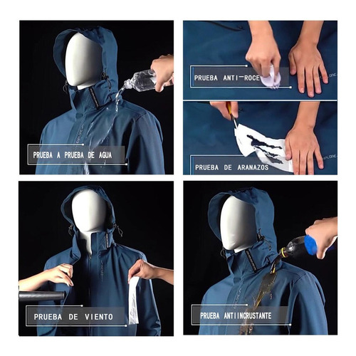 Chamarra Rompevientos Impermeable Casual Para Senderismo