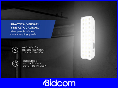 Luz De Emergencia Gadnic Modo Automático 30 Leds Seguridad