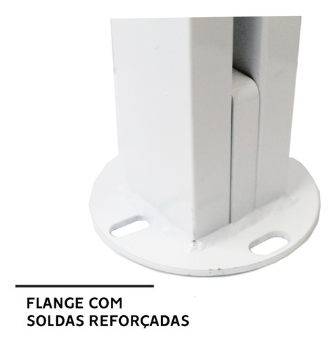 Coluna Torre Aço Inox 304 90cm (guarda-corpo) Branca