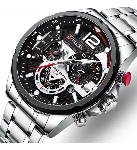 Reloj Curren 8395 Hombre Acero Inoxidable Blanco