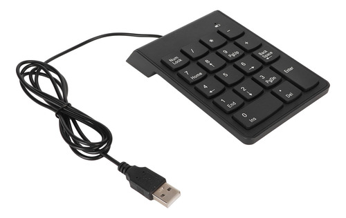 Teclado Numérico Con Cable, Conexión Usb Negra, 18 Teclas, E