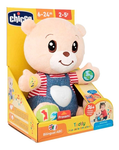 Nuevo Muñeco Oso Peluche Bebe Musical Didactico Luz Chicco