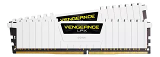 Memoria RAM Vengeance LPX gamer color blanco 16GB 2 Corsair CMK16GX4M2B3200C16