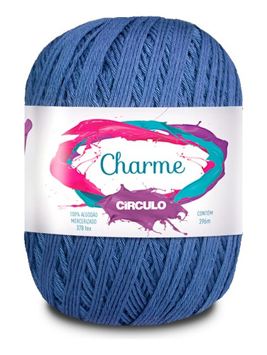 Linha Charme Círculo 150gr Crochê Tricô 100% Algodão 396mts Cor Náutico