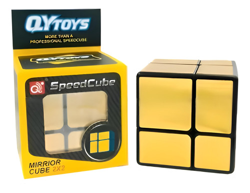 Cubo Rubik Qiyi Mirror 2x2 Speed Dorado Espejo Original