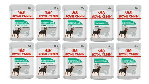 Kit 10 Unidades Royal Canin Sachê Digestive Care 85g