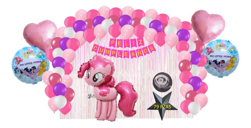 Kit Decoracion Cumpleaño Globos My Little Pony Pinkie Pie 78