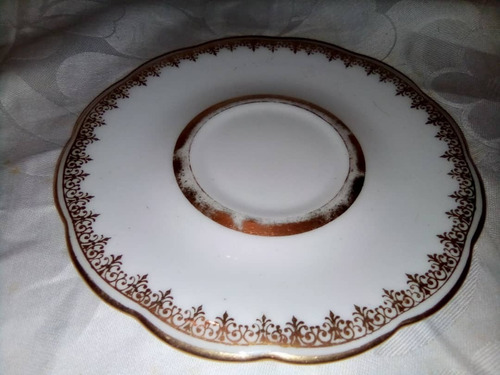 Antiguo Plato De Porcelana Limoges France Con Destaques De O