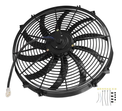 2 Ventiladores De Refrigeración Universales Delgados De 16" – Para Radiador De Tiro O Empuje, Kit De Montaje Incluido