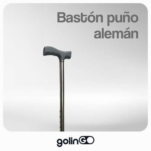 Bastón Ortopédico Ergonómico Ajustable Goma Antiderrapante Color Plateado