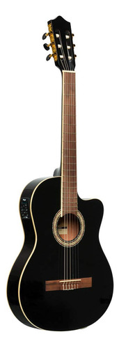 Stagg Guitarra Clásica De 6 Cuerdas, Derecha, Negra, Compl.