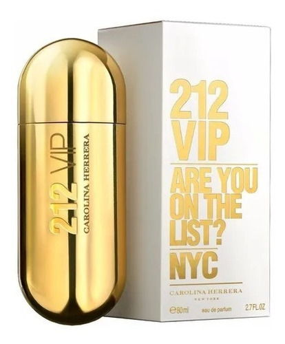 Perfume Importado Carolina Herrera 212 Vip Edp X 80 Ml