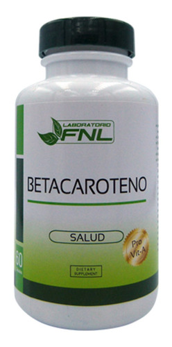 Betacaroteno 250 Mg 60 Cápsulas Vitamina A Y Antioxidantes