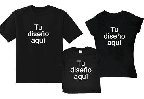 Kit 3 Playeras De Algodón 100% Personalizadas Con Tu Diseño