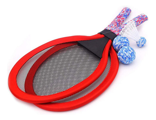 Raqueta Tenis 1 Par 2 Bola Suave Volante Badminton Al