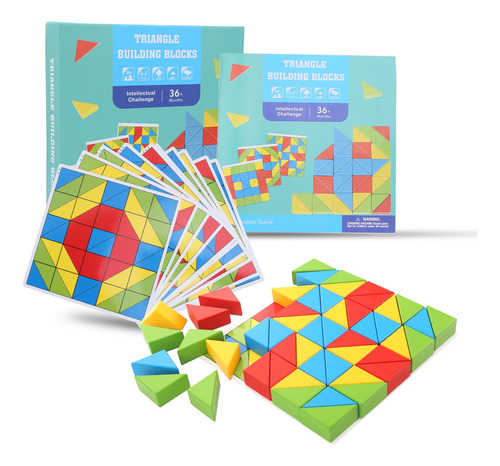 Rompecabezas Triangular Con Forma De Bloque De Madera Para N